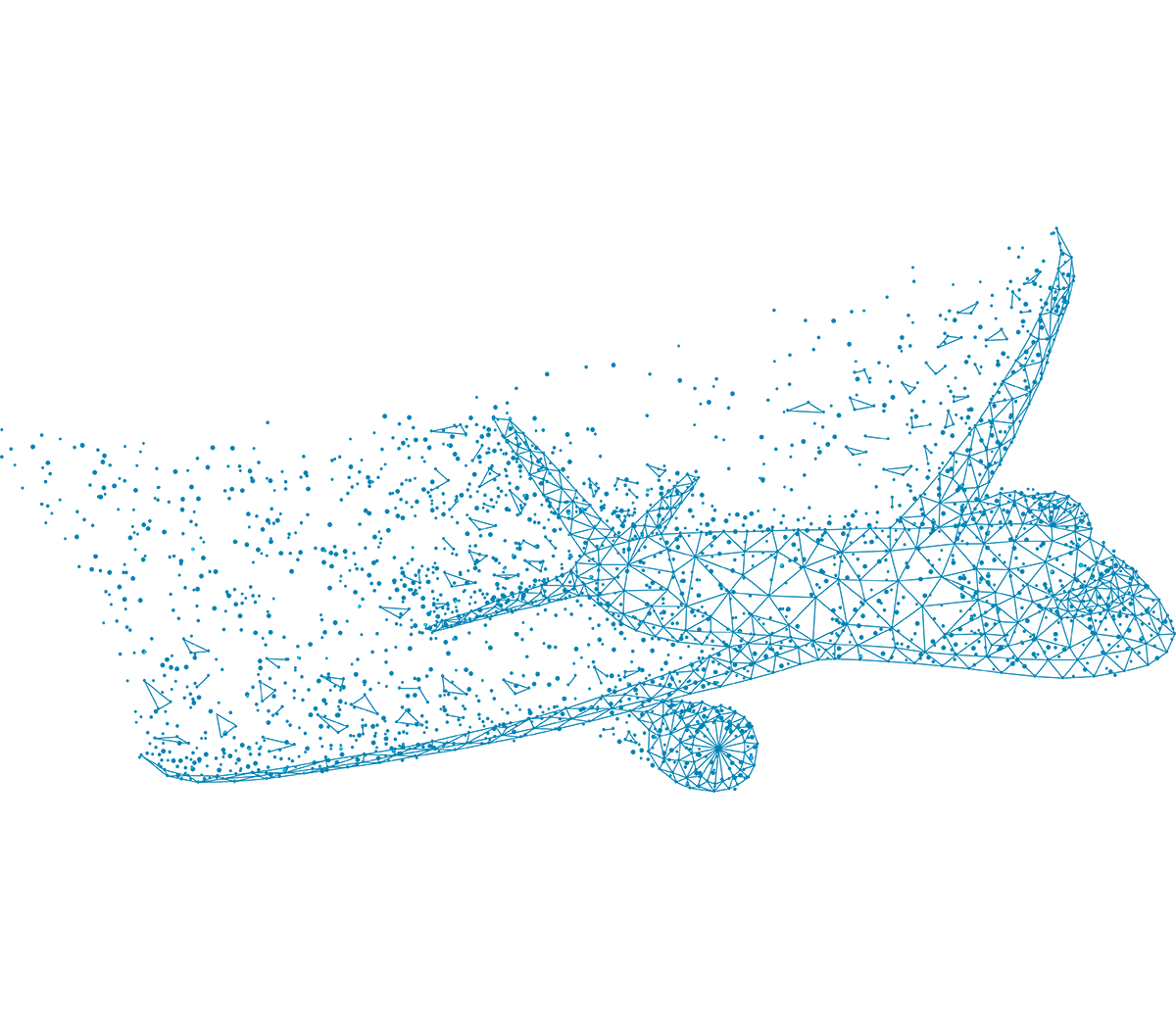 dibujo lineal de un avión